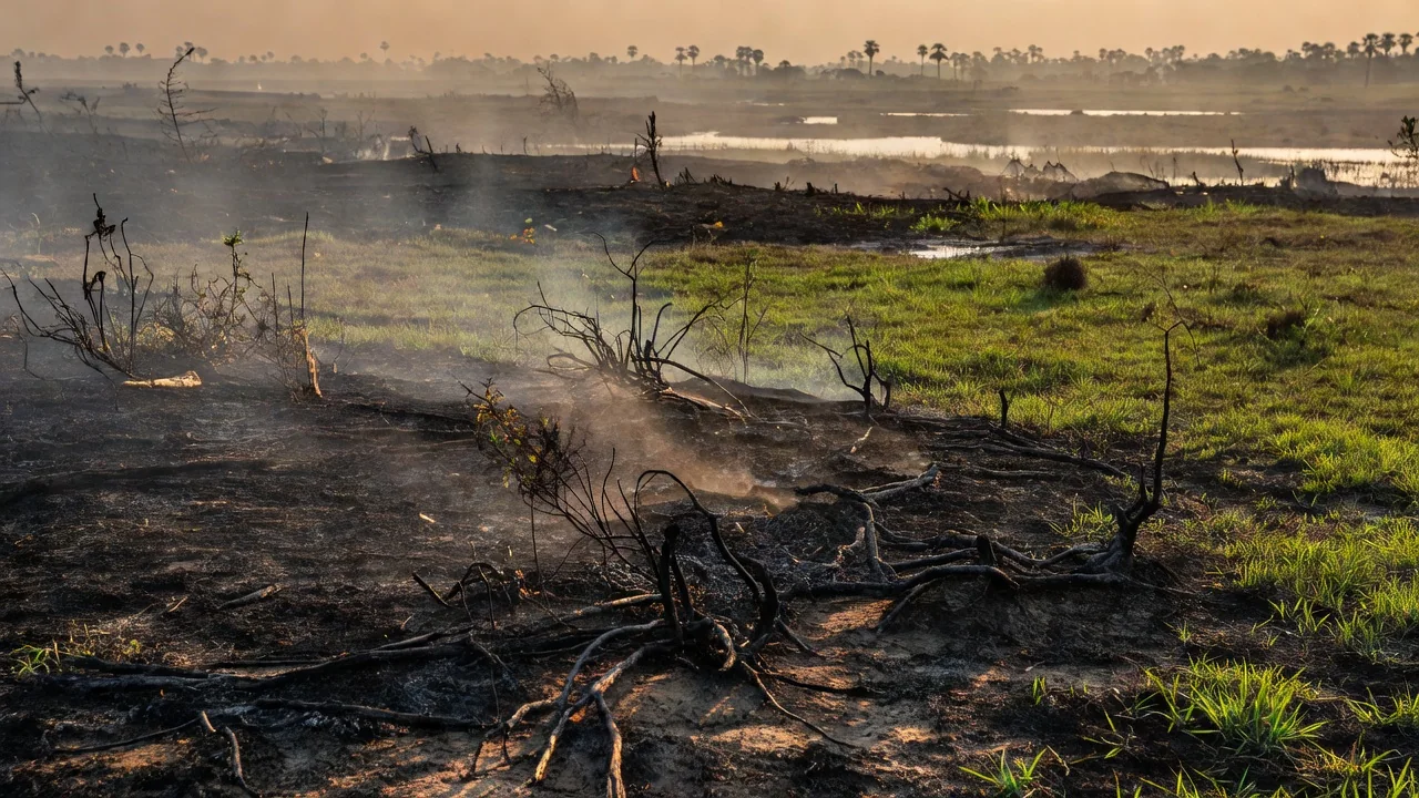 O Pantanal arde em chamas