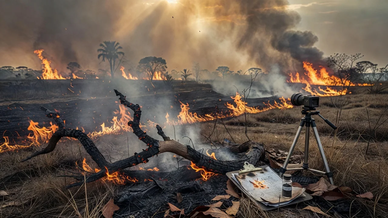 O Pantanal arde em chamas